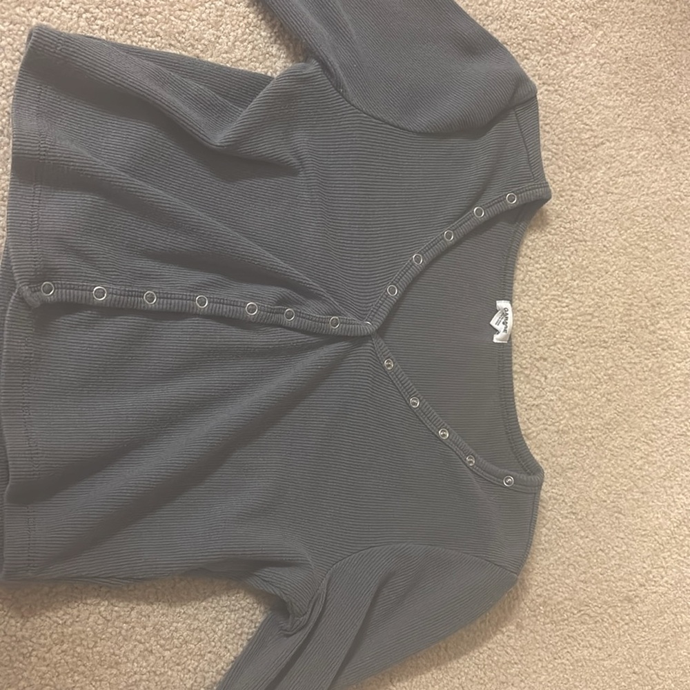 Garage Button Down Cropped Long sleeve Size small!